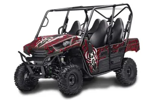 Kawasaki Teryx 800 4 Door Graphic Kit - 2013-2015 Widow Maker Red