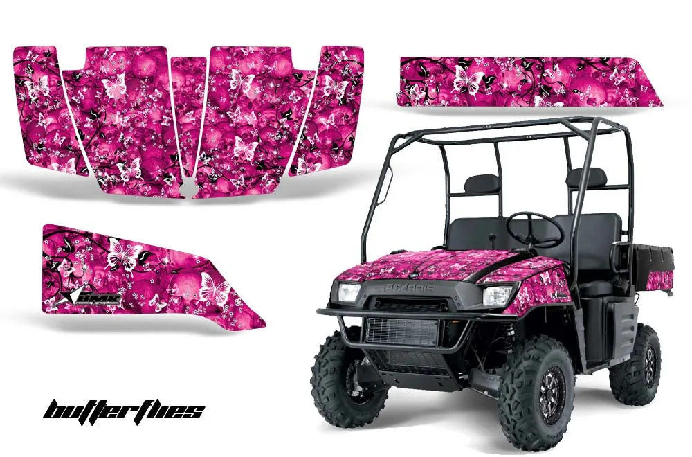Polaris Ranger 500 / 700 XP Graphic Kit - 2005-2008 Butterflies Pink