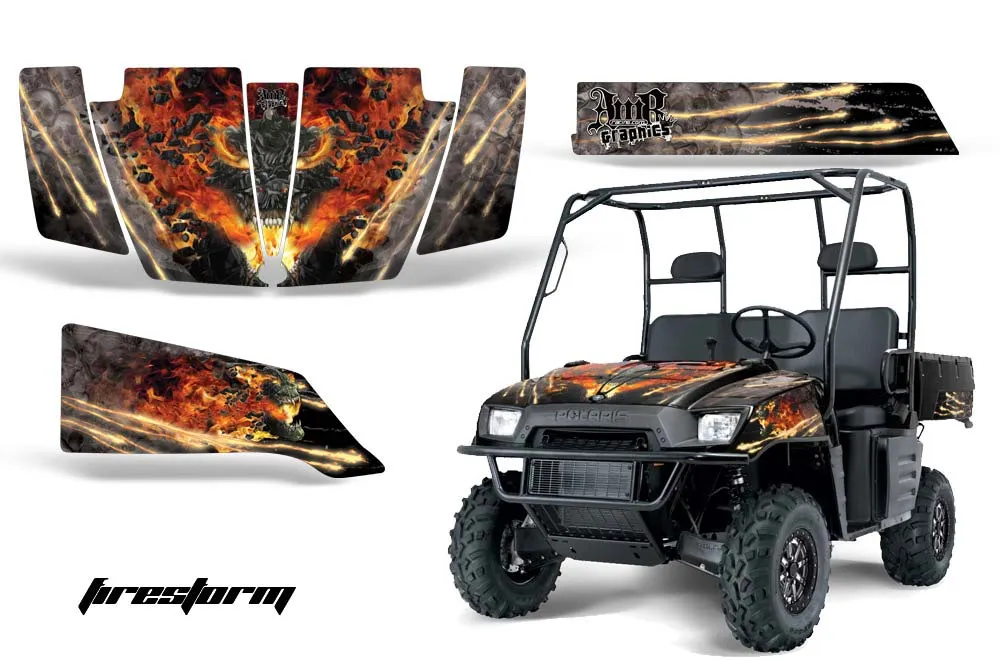 Polaris Ranger 500 / 700 XP Graphic Kit - 2005-2008 Firestorm Black