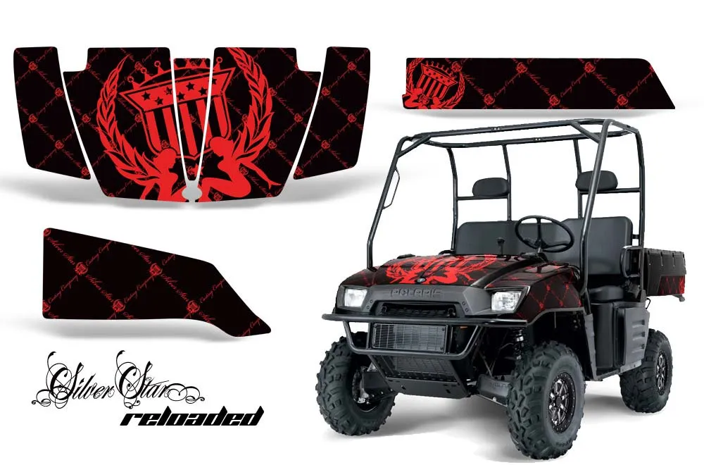Polaris Ranger 500 / 700 XP Graphic Kit - 2005-2008 Silver Star - Reloaded Red