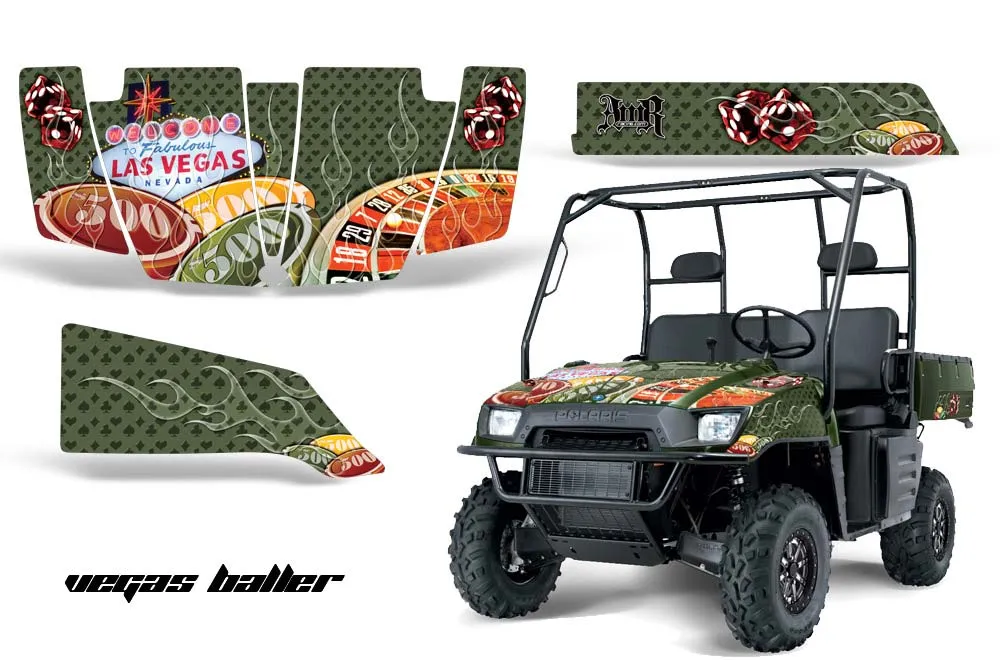 Polaris Ranger 500 / 700 XP Graphic Kit - 2005-2008 Vegas Baller Green