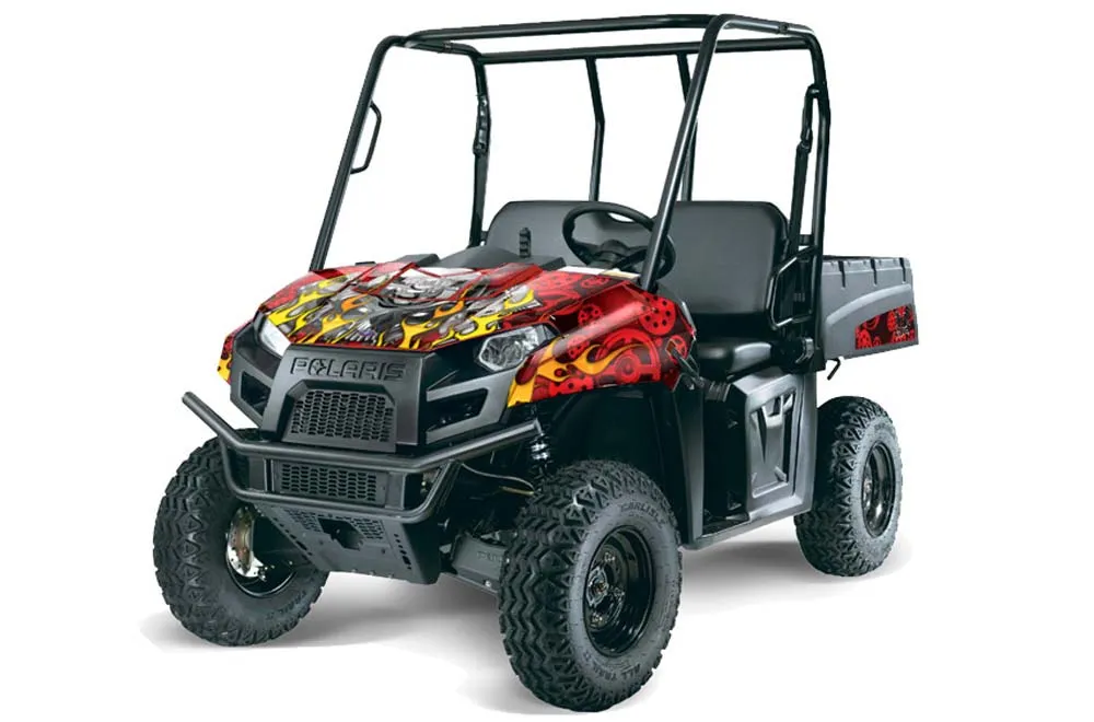 Polaris Ranger EV Electric Graphic Kit - 2009-2015 Motorhead Red