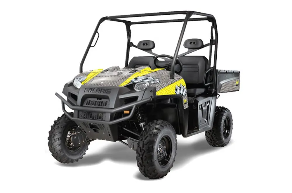 Polaris Ranger XP 500 / 700 4x4 EFI Graphic Kit - 2009 Diamond Race Yellow