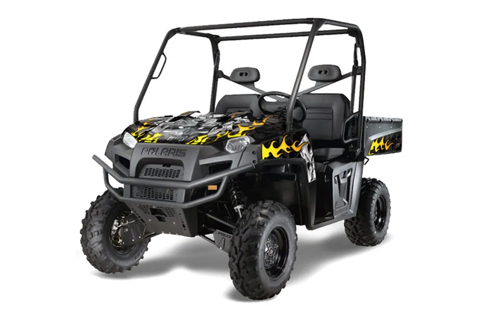 Polaris Ranger XP 500 / 700 4x4 EFI Graphic Kit - 2009 Motorhead Black