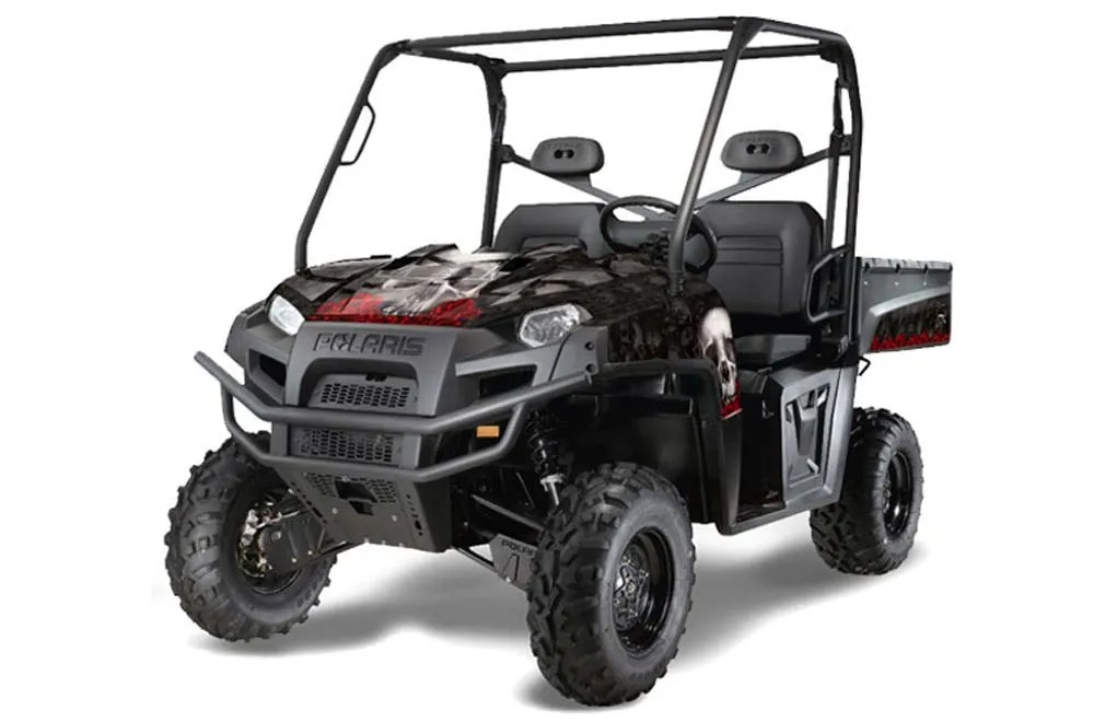 Polaris Ranger XP 500 / 800 / 900D 4x4 EFI Graphic Kit - 2010-2014 Bone Collector Black