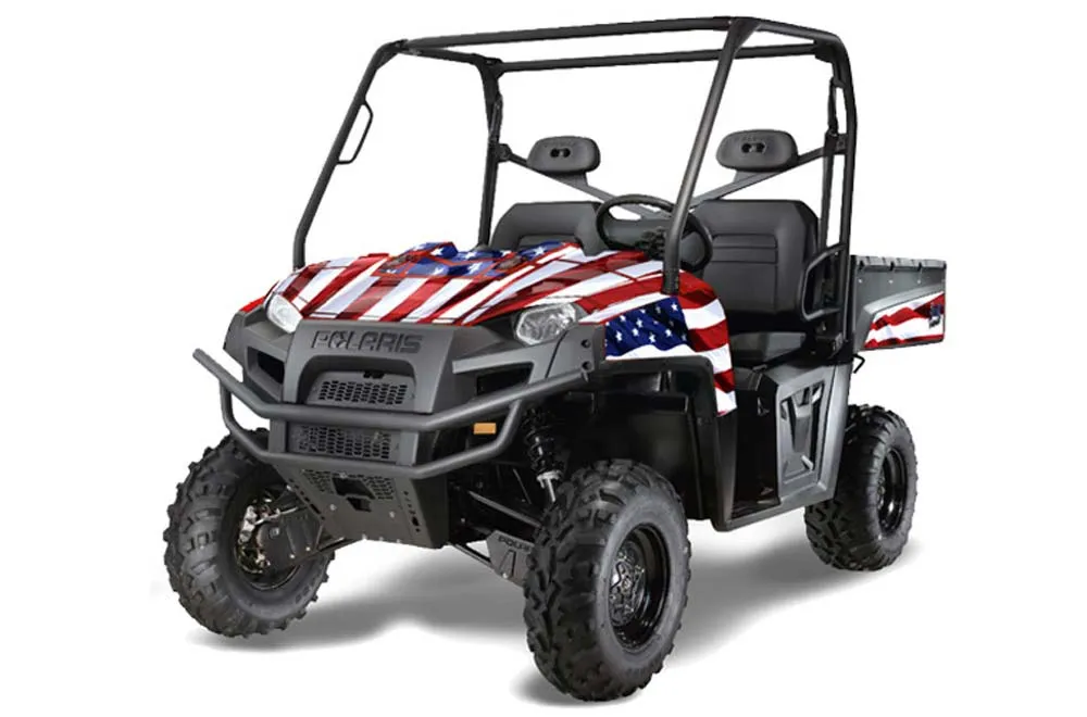 Polaris Ranger XP 500 / 800 / 900D 4x4 EFI Graphic Kit - 2010-2014 Stars N Stripes Red White & Blue