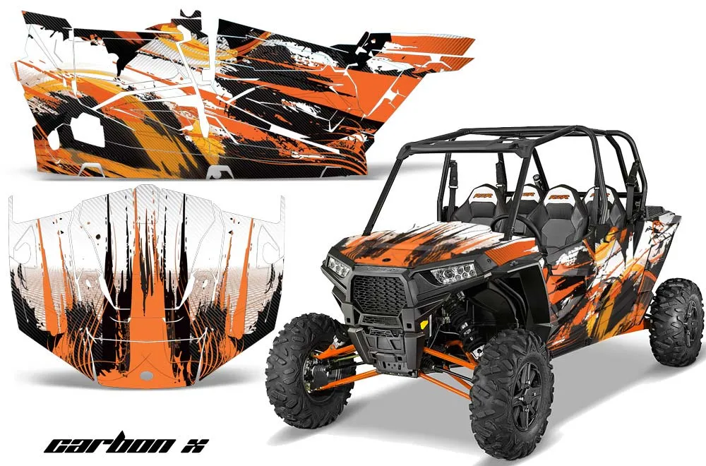 Polaris RZR 1000 XP 4 Door Graphic Kit - 2013-2018 Carbon X Orange