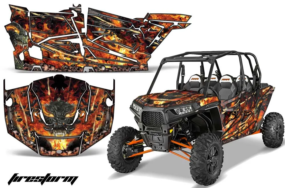 Polaris RZR 1000 XP 4 Door Graphic Kit - 2013-2018 Firestorm Black