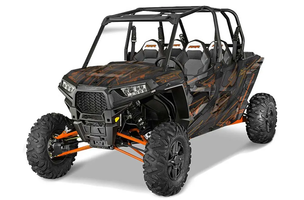 Polaris RZR 1000 XP 4 Door Graphic Kit - 2013-2018 The Grid Orange