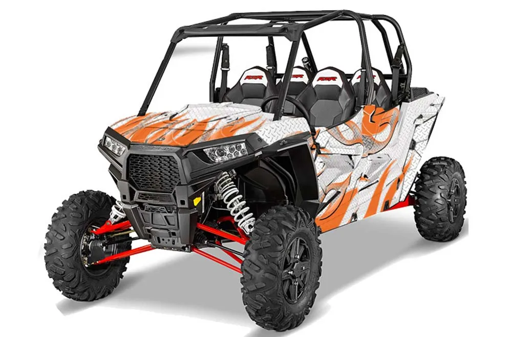 Polaris RZR 1000 XP 4 Door Graphic Kit - 2013-2018 Tribal Flames Orange