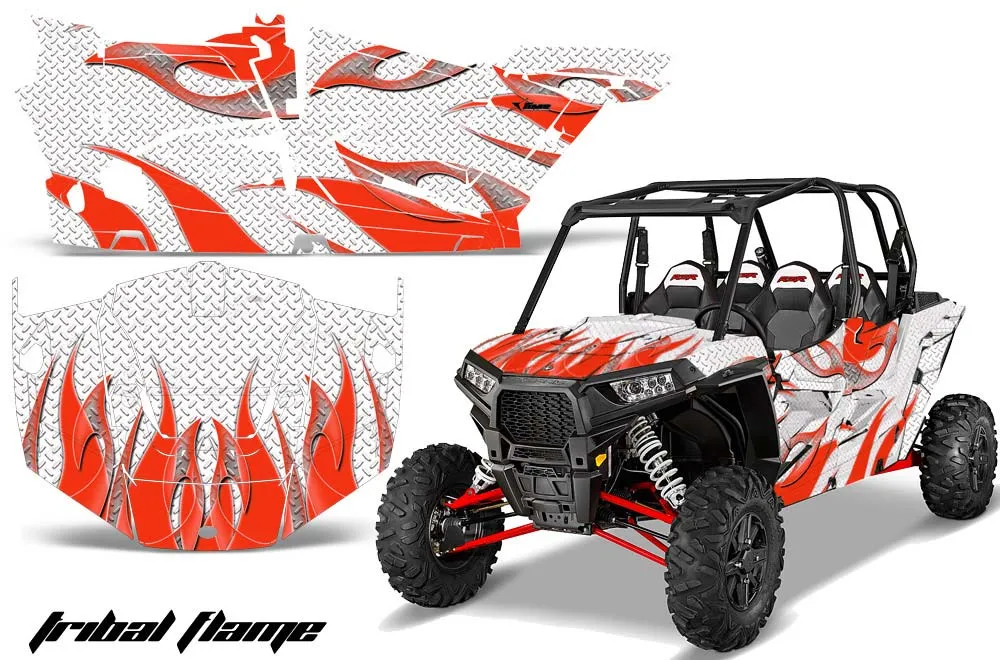 Polaris RZR 1000 XP 4 Door Graphic Kit - 2013-2018 Tribal Flames Red