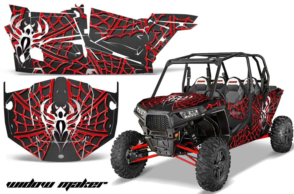 Polaris RZR 1000 XP 4 Door Graphic Kit - 2013-2018 Widow Maker Red