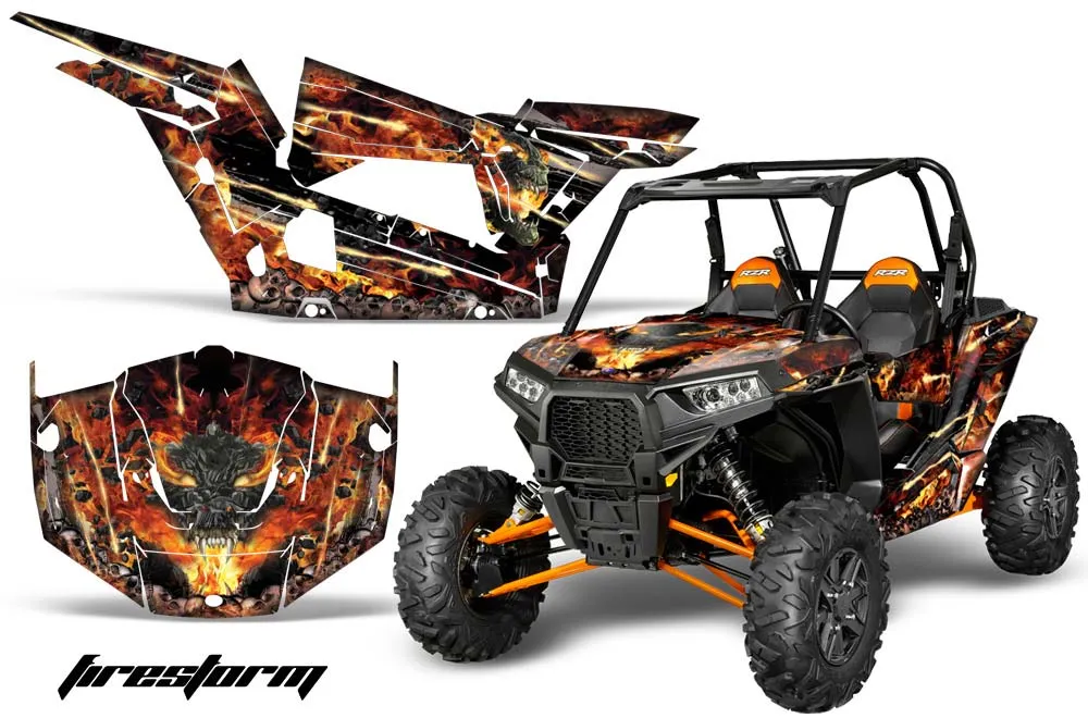 Polaris RZR 1000 XP 2 Door Graphic Kit - 2013-2018 Firestorm Black