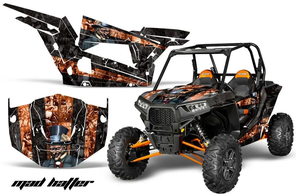 Polaris RZR 1000 XP 2 Door Graphic Kit - 2013-2018 Mad Hatter Orange