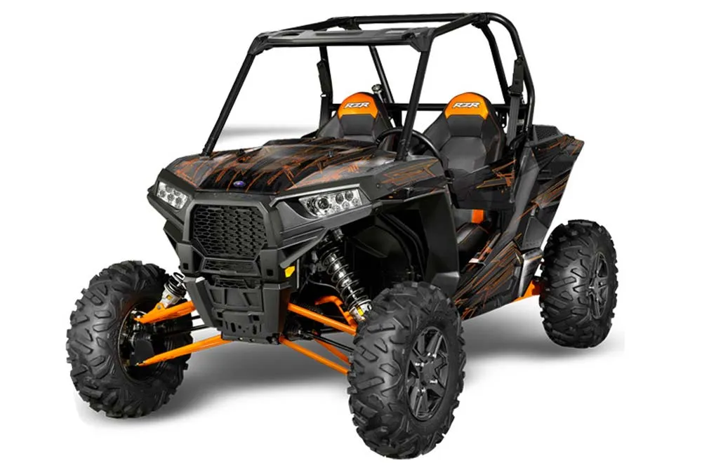 Polaris RZR 1000 XP 2 Door Graphic Kit - 2013-2018 The Grid Orange