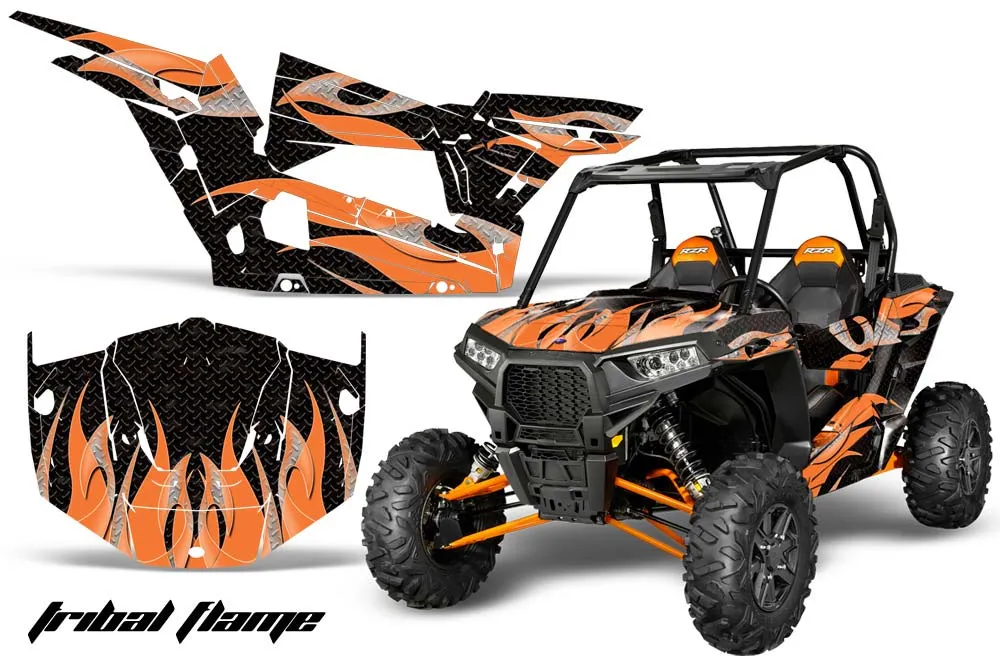 Polaris RZR 1000 XP 2 Door Graphic Kit - 2013-2018 Tribal Flame Black