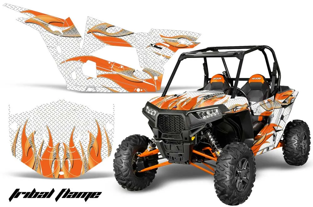 Polaris RZR 1000 XP 2 Door Graphic Kit - 2013-2018 Tribal Flame Orange