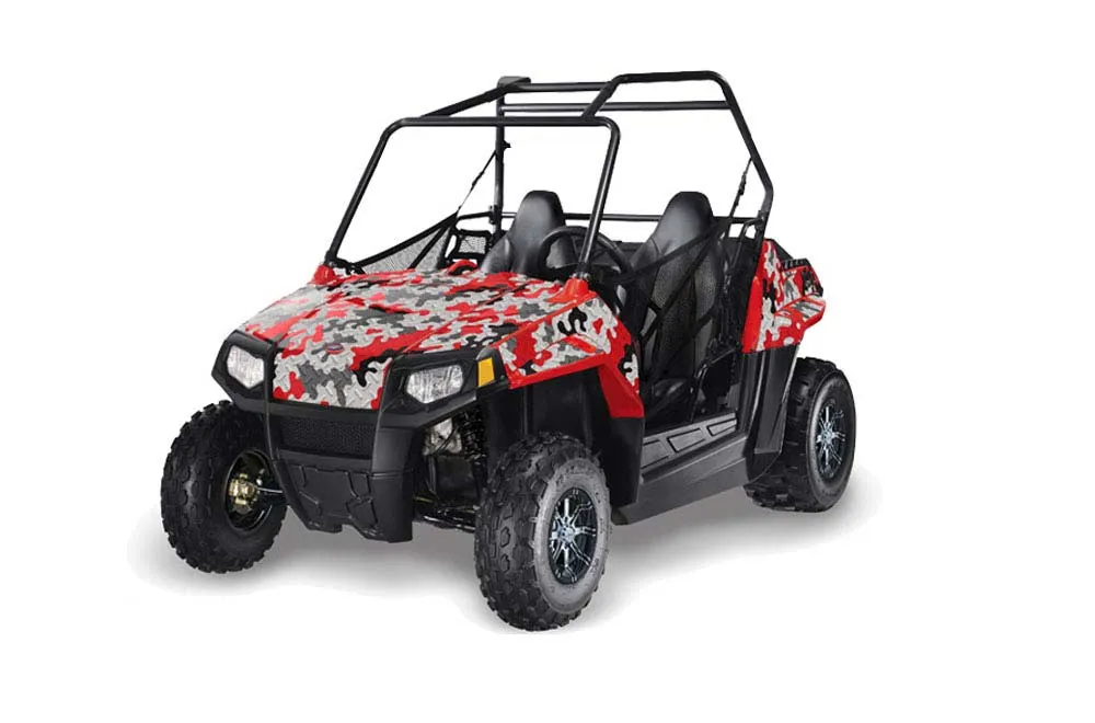Polaris RZR 170 Graphic Kit - All Years Camoplate Red