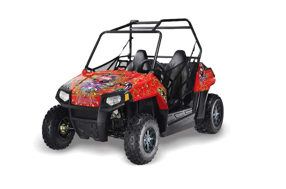 Polaris RZR 170 Graphic Kit - All Years Ed Hardy - Love Kills Red