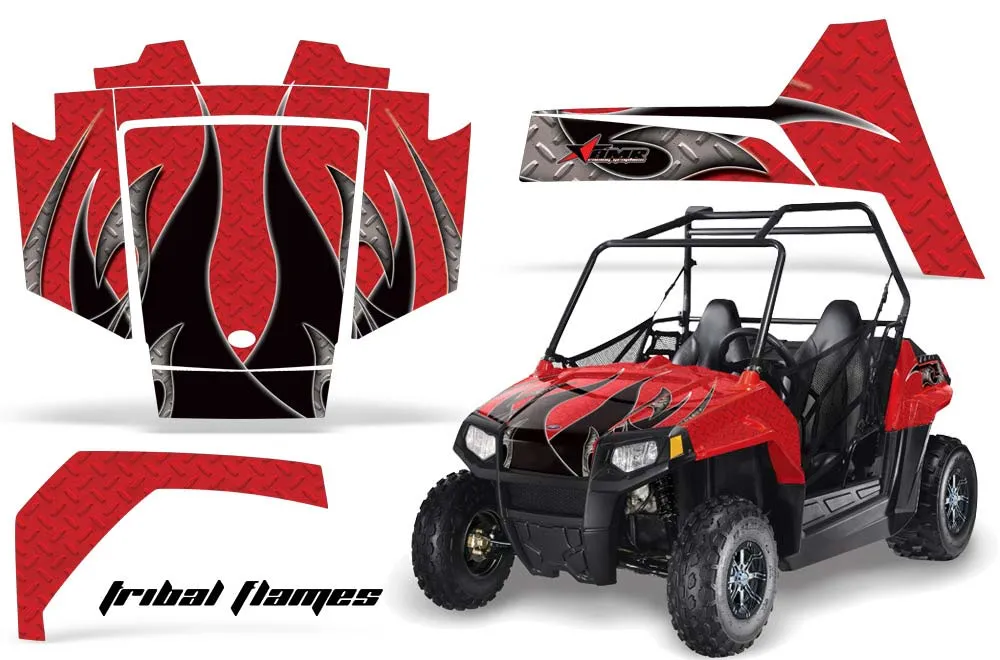 Polaris RZR 170 Graphic Kit - All Years Tribal Flames Red