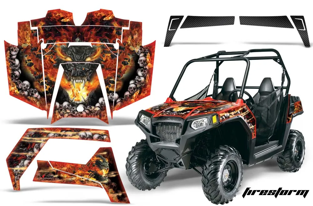 Polaris RZR 570 Graphic Kit - All Years Firestorm Red