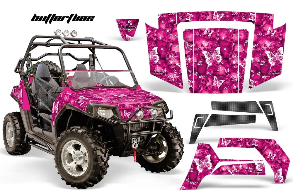 Polaris RZR 800 / 800S Graphic Kit - 2006-2010 Butterflies Pink