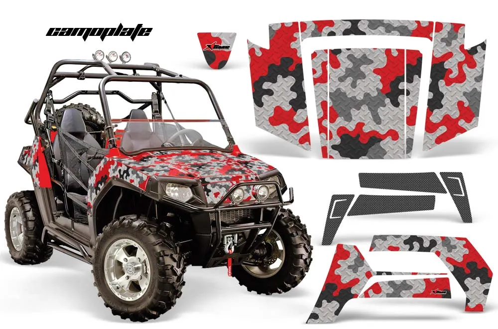 Polaris RZR 800 / 800S Graphic Kit - 2006-2010 Camoplate Red
