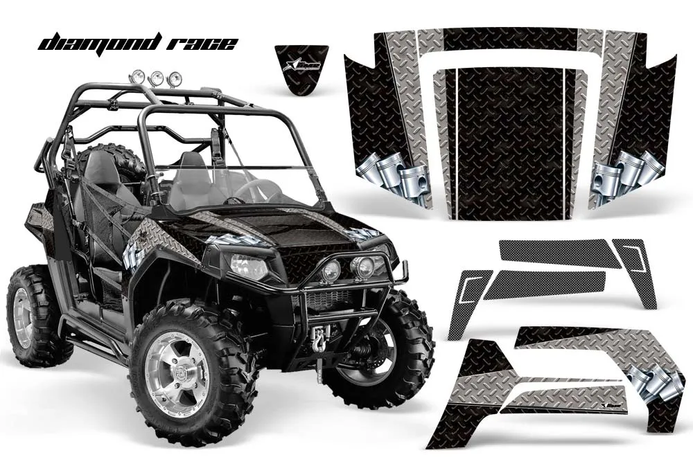Polaris RZR 800 / 800S Graphic Kit - 2006-2010 Diamond Race Black