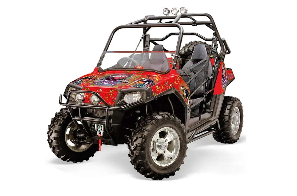 Polaris RZR 800 / 800S Graphic Kit - 2006-2010 Ed Hardy - Love Kills Red