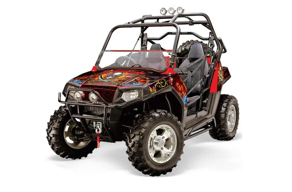 Polaris RZR 800 / 800S Graphic Kit - 2006-2010 Ed Hardy - Pirates Red