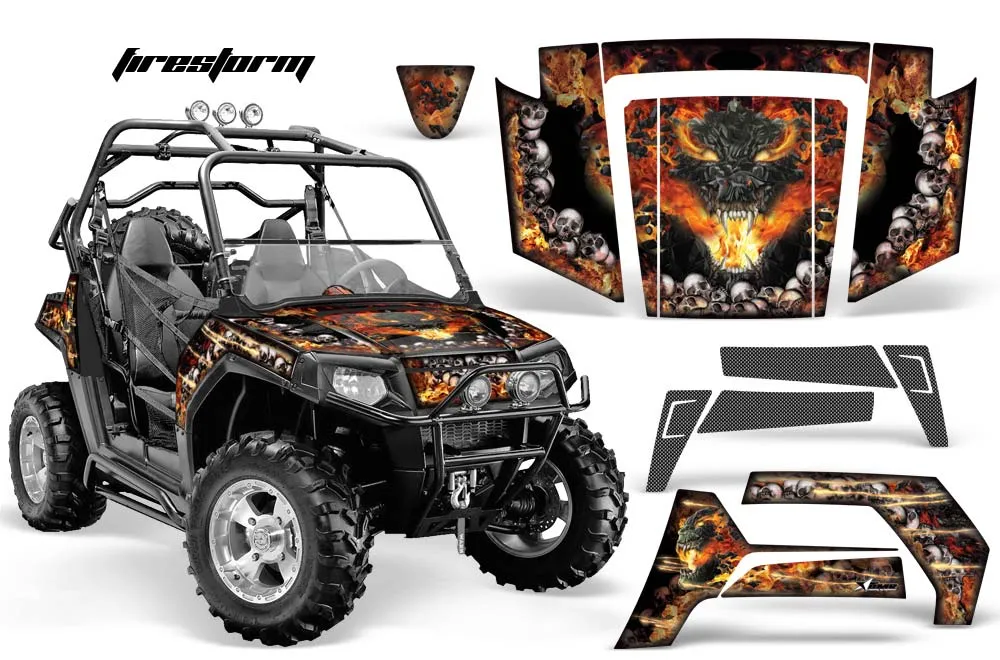 Polaris RZR 800 / 800S Graphic Kit - 2006-2010 Firestorm Black