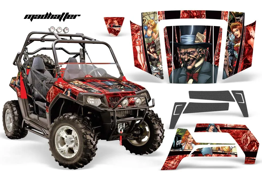 Polaris RZR 800 / 800S Graphic Kit - 2006-2010 Madhatter Red