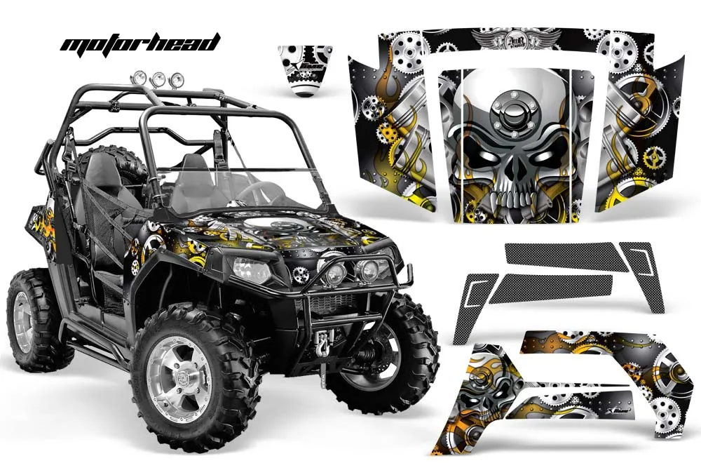 Polaris RZR 800 / 800S Graphic Kit - 2006-2010 Motorhead Black