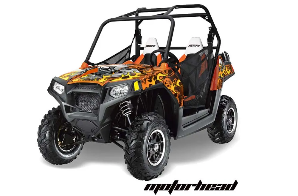 Polaris RZR 800 / 800S Graphic Kit - 2011-2014 Motorhead Orange