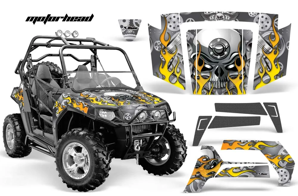Polaris RZR 800 / 800S Graphic Kit - 2006-2010 Motorhead Silver