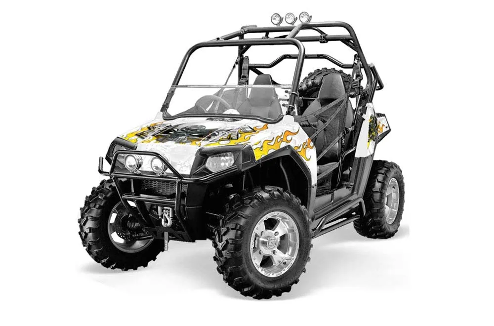 Polaris RZR 800 / 800S Graphic Kit - 2006-2010 Motorhead White