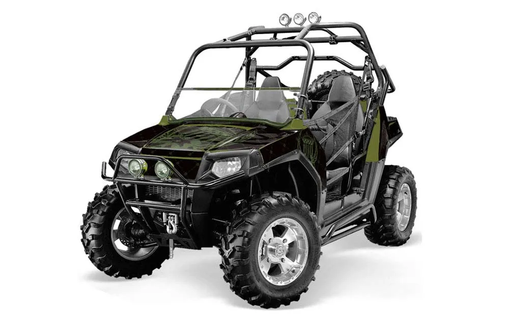 Polaris RZR 800 / 800S Graphic Kit - 2006-2010 Silver Star - Reloaded Green