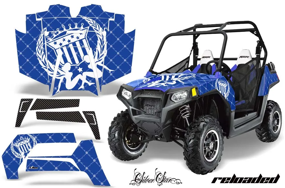 Polaris RZR 800 / 800S Graphic Kit - 2011-2014 Silver Star - Reloaded Blue