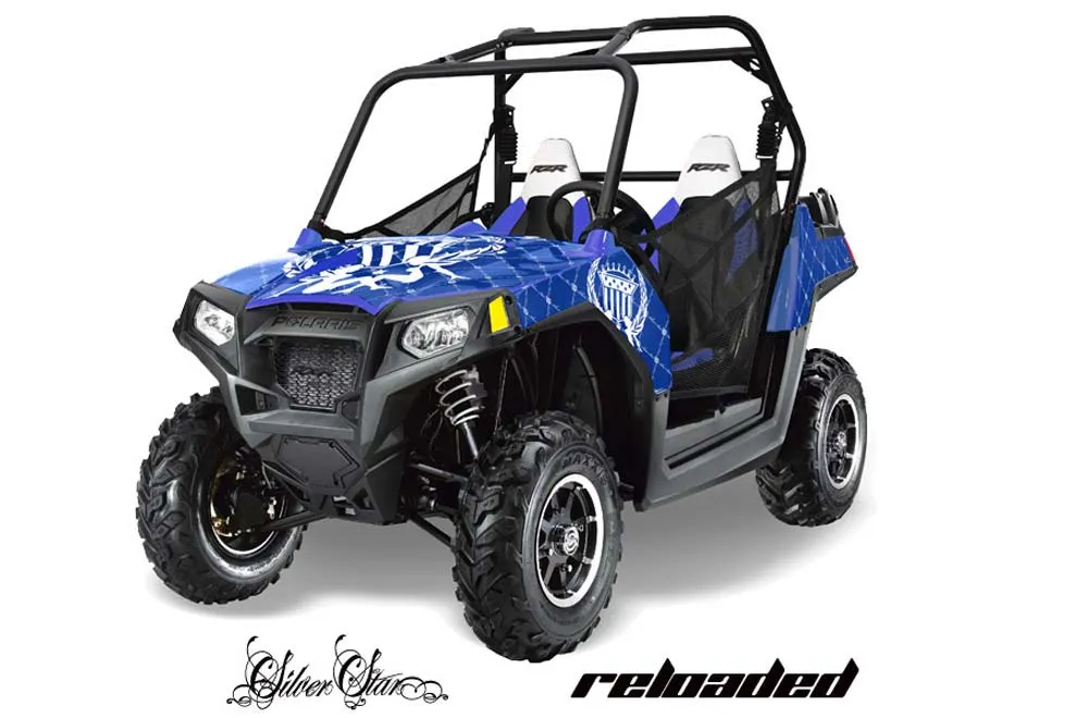 Polaris RZR 800 / 800S Graphic Kit - 2011-2014 Silver Star - Reloaded Blue