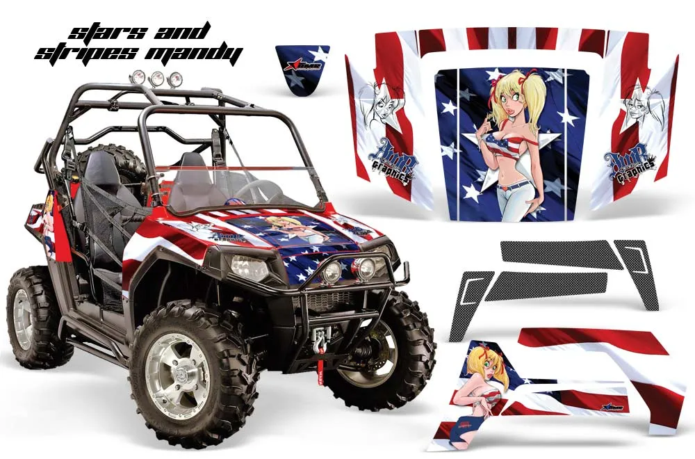 Polaris RZR 800 / 800S Graphic Kit - 2006-2010 Stars N Stripes Red White & Blue