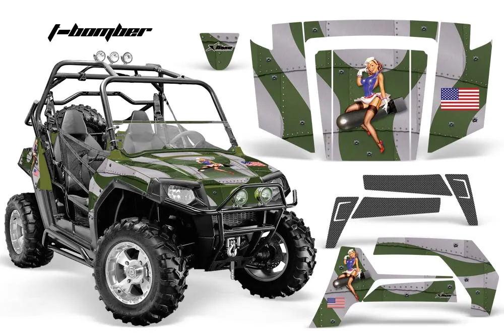 Polaris RZR 800 / 800S Graphic Kit - 2006-2010 T Bomber Green
