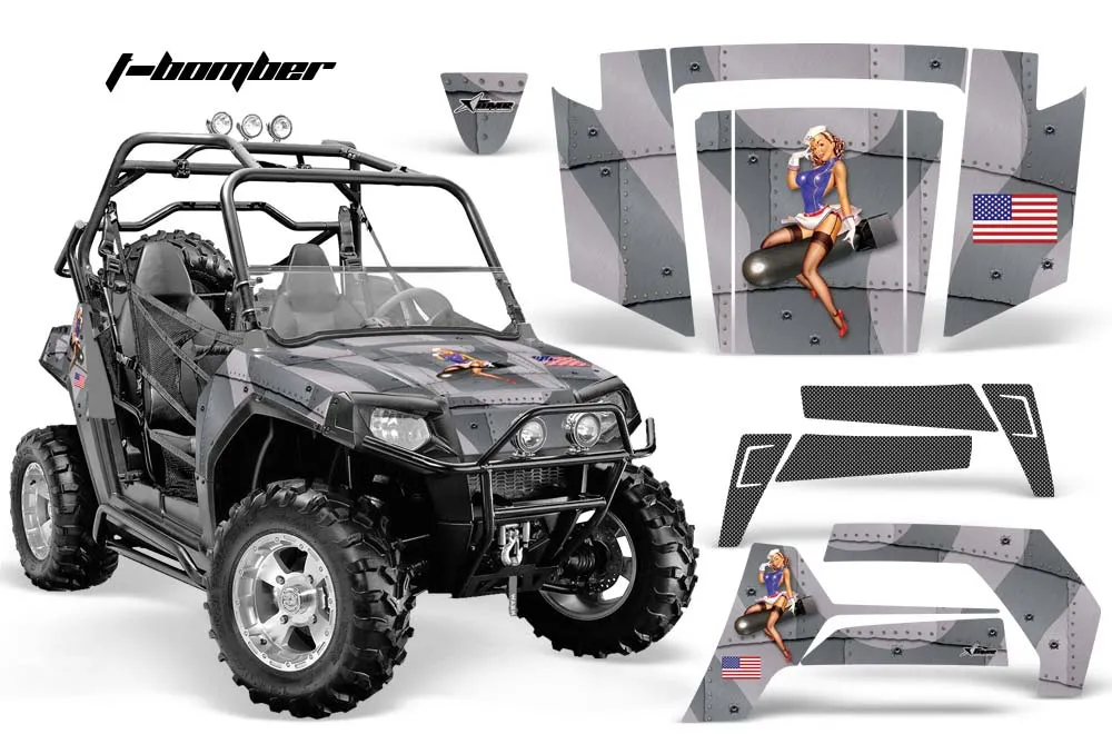Polaris RZR 800 / 800S Graphic Kit - 2006-2010 T Bomber Silver