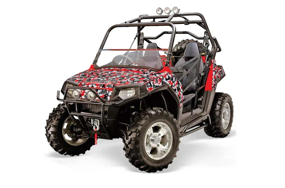 Polaris RZR 800 / 800S Graphic Kit - 2006-2010 Urban Camo Red