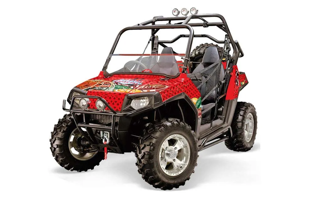 Polaris RZR 800 / 800S Graphic Kit - 2006-2010 Vegas Baller Red