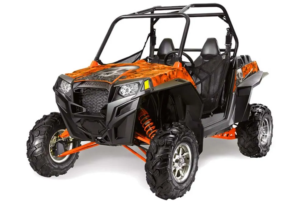 Polaris RZR 900 XP Graphic Kit - 2011-2014 Bone Collector Orange