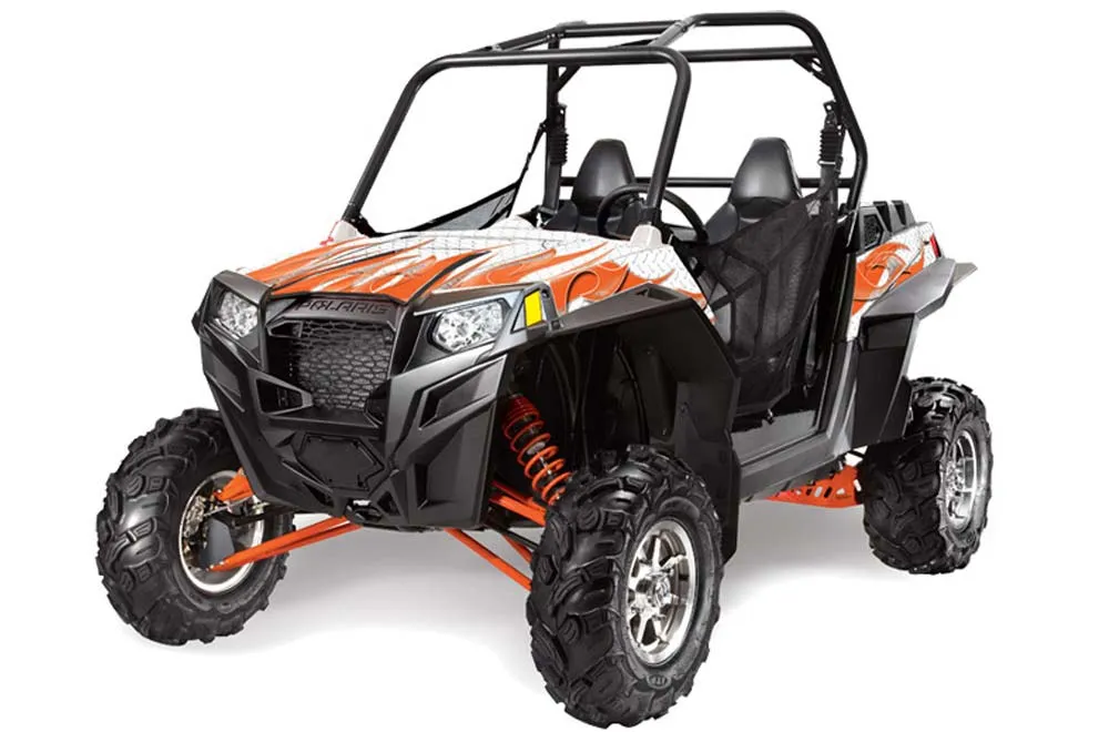 Polaris RZR 900 XP Graphic Kit - 2011-2014 Tribal Flames Orange
