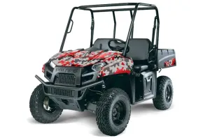 Polaris Ranger EV Electric Graphic Kit - 2009-2015 Camoplate Red