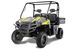 Polaris Ranger XP 500 / 800 / 900D 4x4 EFI Graphic Kit - 2010-2014 Diamond Race Yellow
