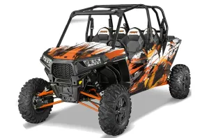 Polaris RZR 1000 XP 4 Door Graphic Kit - 2013-2018 Carbon X Orange