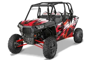 Polaris RZR 1000 XP 4 Door Graphic Kit - 2013-2018 Carbon X Red